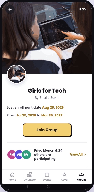 Join a group or cohort